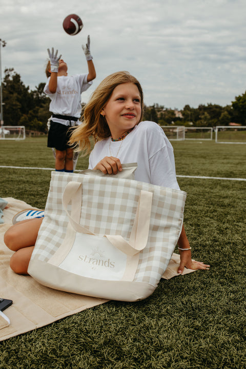 Shady Gingham Tote Bag